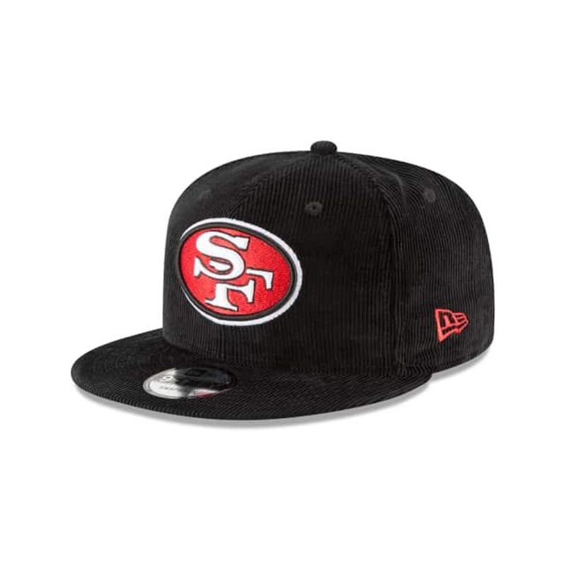 NFL San Francisco 49ers Corduroy 9Fifty Snapback (XXB0427) - Black New Era Caps